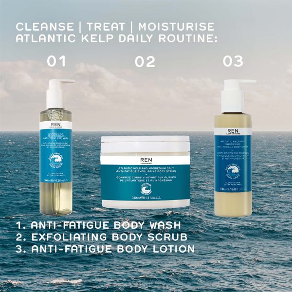 REN Atlantic Kelp and Magnesium Salt Anti-Fatigue Exfoliating Scrub 330ml - Image 5