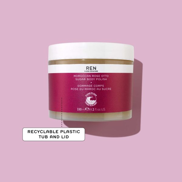 Ren Moroccan Rose Otto Sugar Body Polish 330ml - Image 6