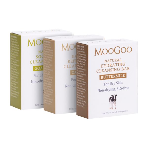 MooGoo Soothing Cleansing Bar 130g - Goat's Milk - Image 2