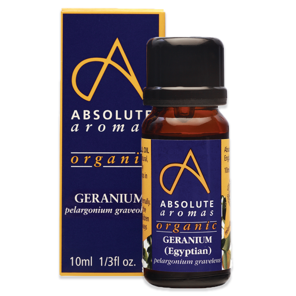 Absolute Aromas Organic Geranium, Egyptian Essential Oil 10ml