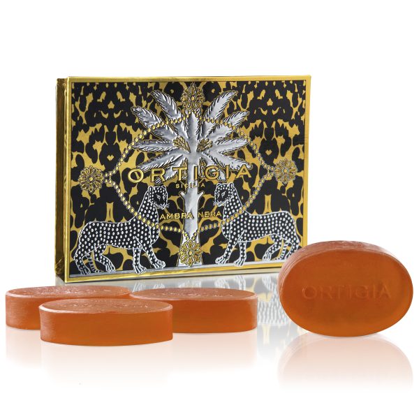Ortigia Ambra Nera Soap 4 x 40g