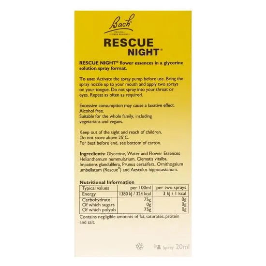 Bach Rescue Night Spray 20ml - Image 2