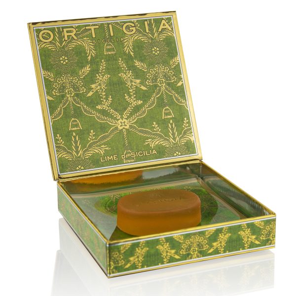 Ortigia Lime Di Sicilia Glass Plate & Soap - Image 2