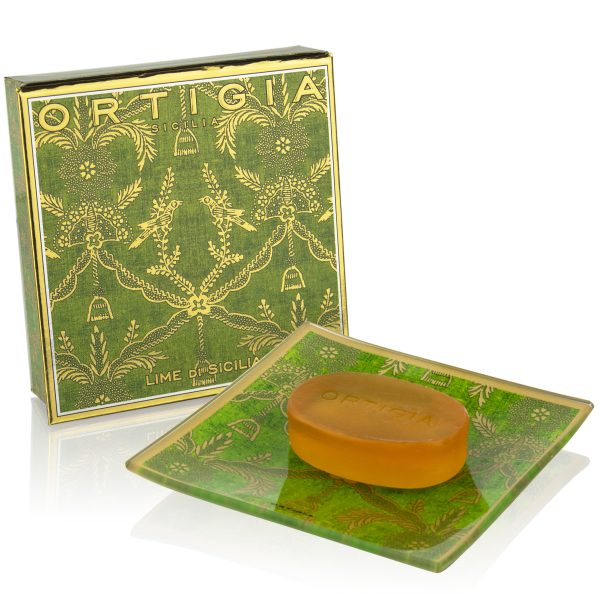 Ortigia Lime Di Sicilia Glass Plate & Soap