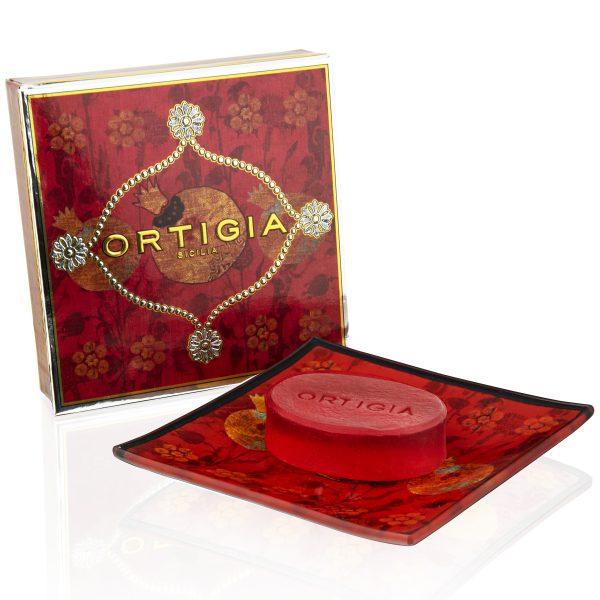 Ortigia Melograno Glass Plate & Soap
