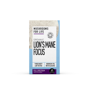 Mushrooms For Life Organic Lions Mane Focus 60 Capsules