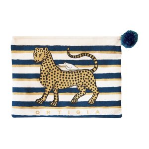 Ortigia Canvas Blue Pouch