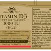 Solgar Vitamin D3 1000 IU 100 Chewable Tablets - Image 5
