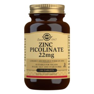 Solgar Zinc Picolinate 22mg 100 Tablets