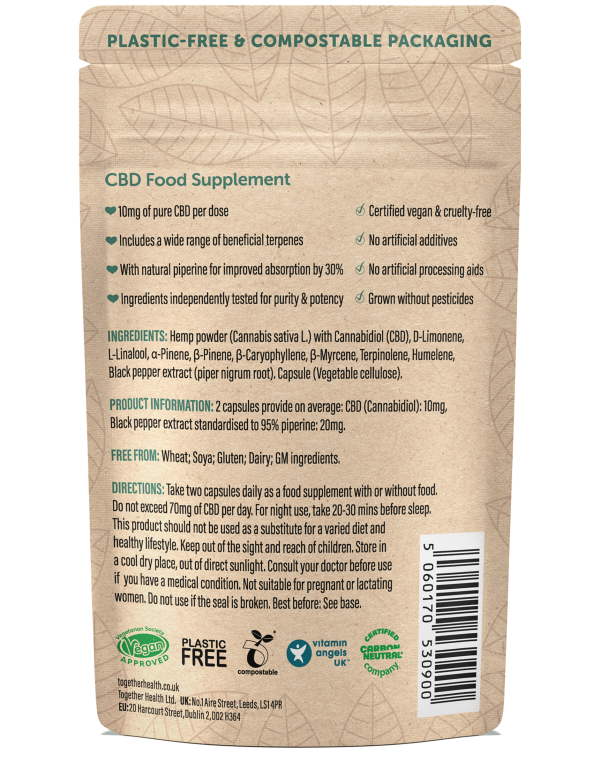 Together Health CBD Hemp 10mg 60 Capsules - Image 2
