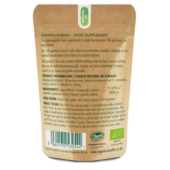 Together Health Organic Ashwagandha 30 Capsules - Image 2