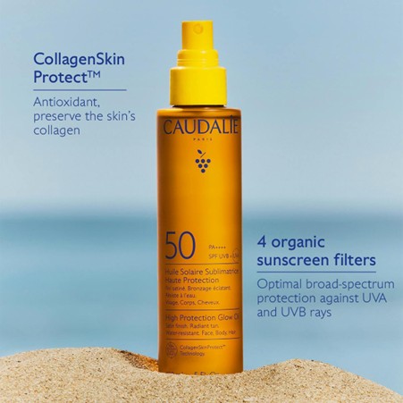 Caudalie Vinosun High Protection Glow Oil SPF50 150ml - Image 6