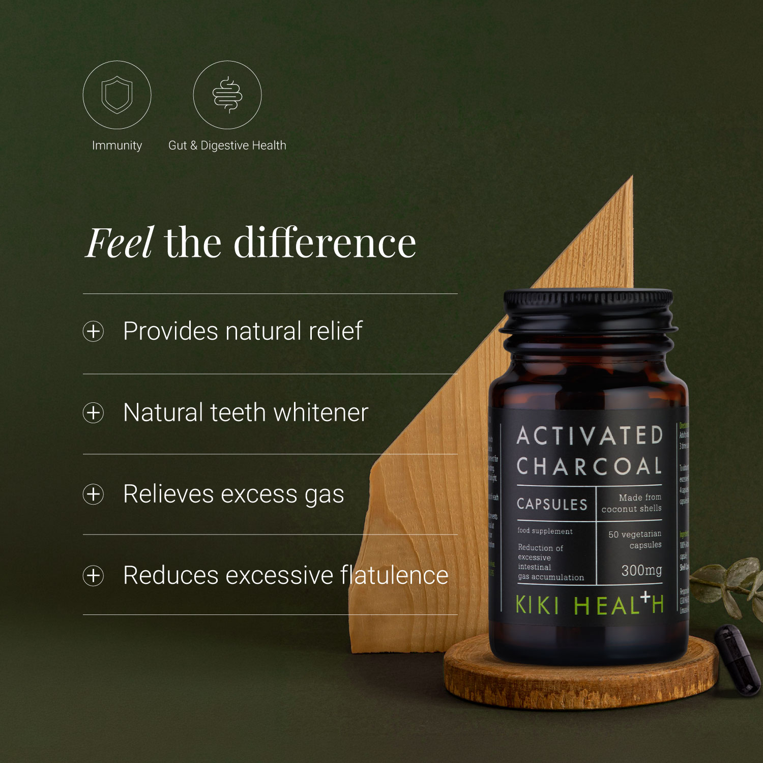 KIKI Health Activated Charcoal 50 Vegicaps - Image 5