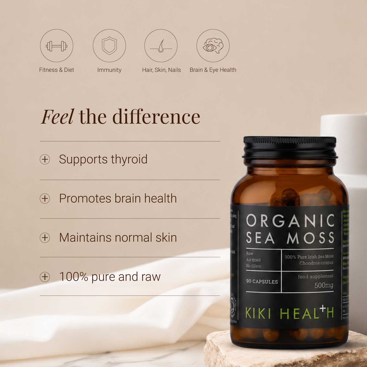 KIKI Health Organic Irish Sea Moss 90 Vegicaps - Image 6