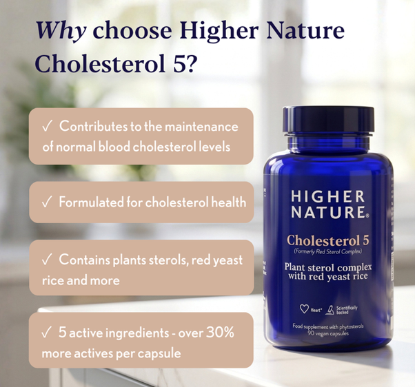 Higher Nature Cholesterol 5 90 Capsules - Image 2