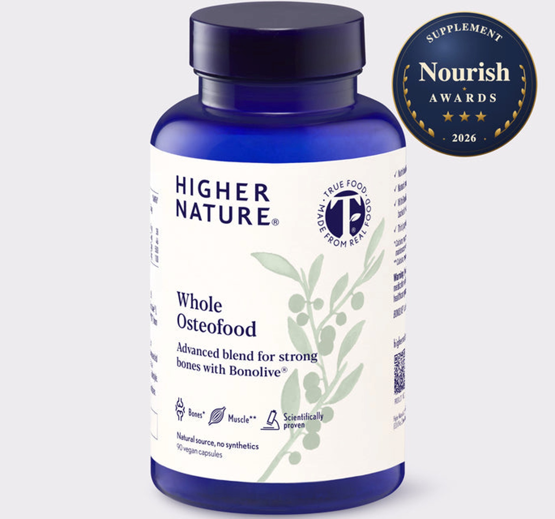 Higher Nature True Food Whole Osteofood 90 Capsules